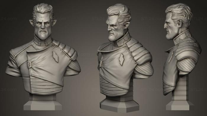 Бюсты монстры и герои (Адмирал Горд, BUSTH_0003) 3D модель для ЧПУ станка
